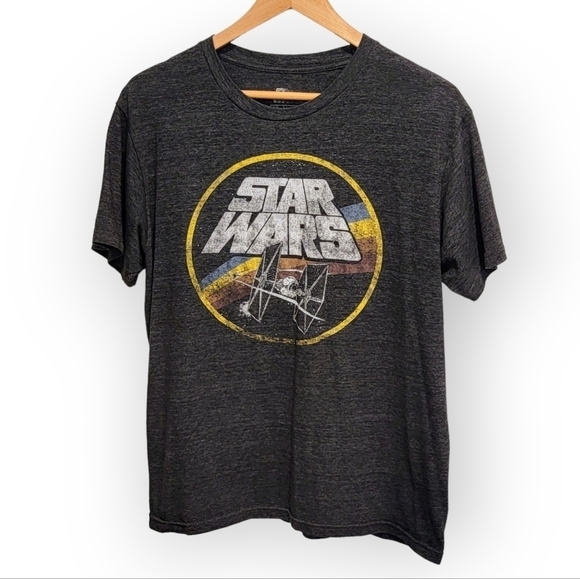 Star Wars Mens Gray Tie Fighter T-shirt Size Medium - Picture 1 of 8